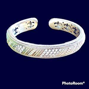 925 sterling silver Judith Ripka cuff bracelet